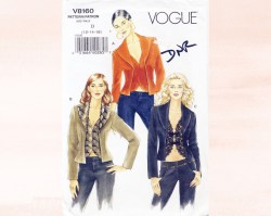 8160 VOGUE INSET VESTED SASSY JACKET EASY PATTERN 6-10, 18-22 CHOICE
